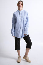 Cargar imagen en el visor de la galería, CAMISA OTAN - UNITALLA - AZUL RAYAS
