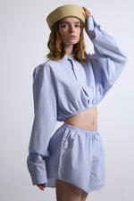 Cargar imagen en el visor de la galería, SET BOTAN - TALLA S/M - AZUL CUADROS BLANCOS
