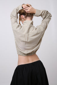 CAMISA NEKKU - TALLA S/M - AMARILLA CUADROS