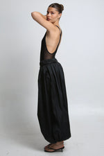 Cargar imagen en el visor de la galería, SAORI PANTS - UNITALLA - NEGRO SATINADO
