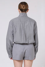 Cargar imagen en el visor de la galería, CAMISA NEKKU - UNITALLA - PATA DE GALLO NEGRO CON BLANCO
