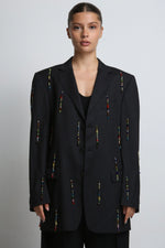Cargar imagen en el visor de la galería, BLAZER MAI - TALLA S - GRIS OXFORD

