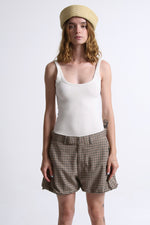 Cargar imagen en el visor de la galería, SHORTS NETSU - TALLA M - BEIGE CUADROS

