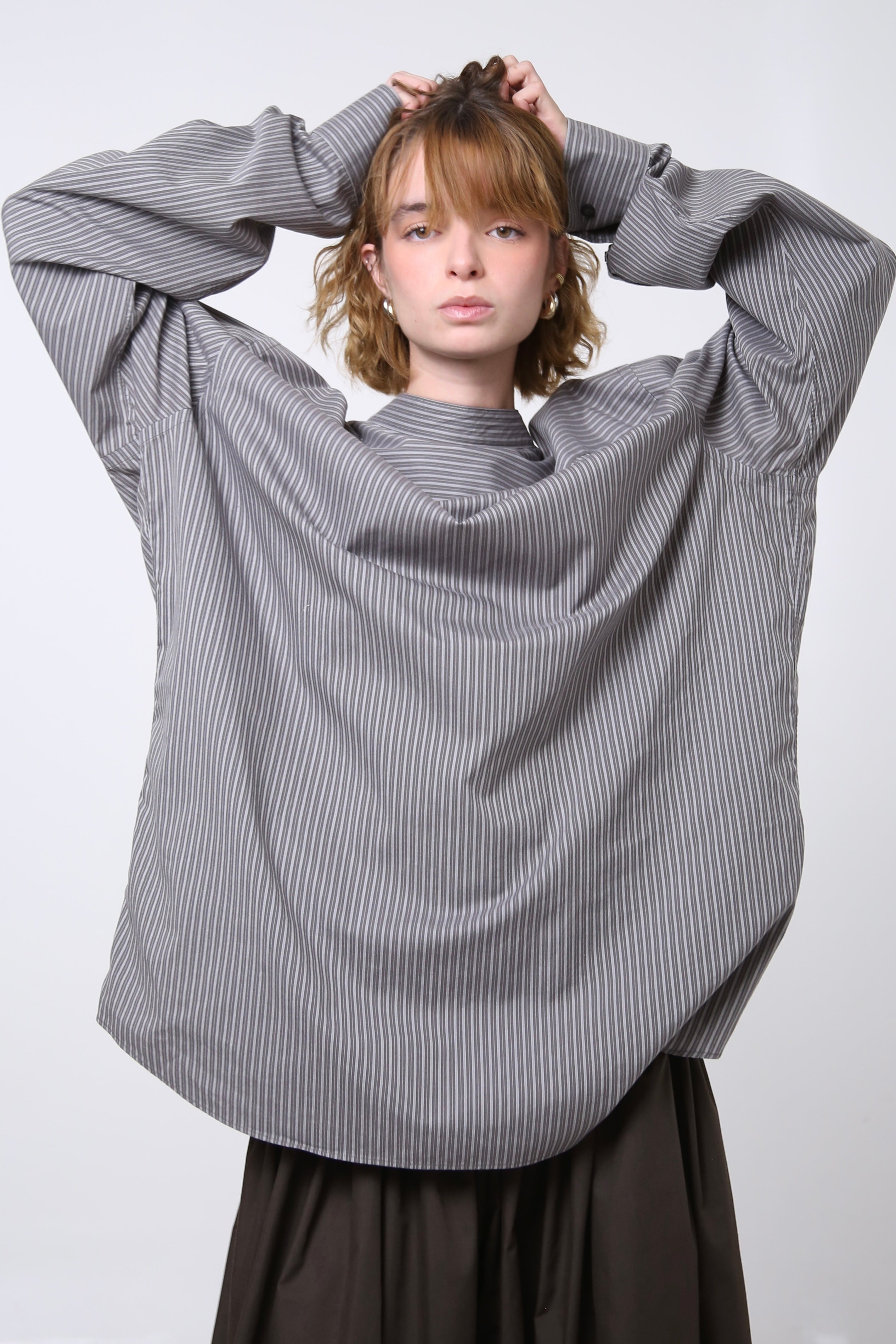 CAMISA ENSO - TALLA M - GRIS RAYAS