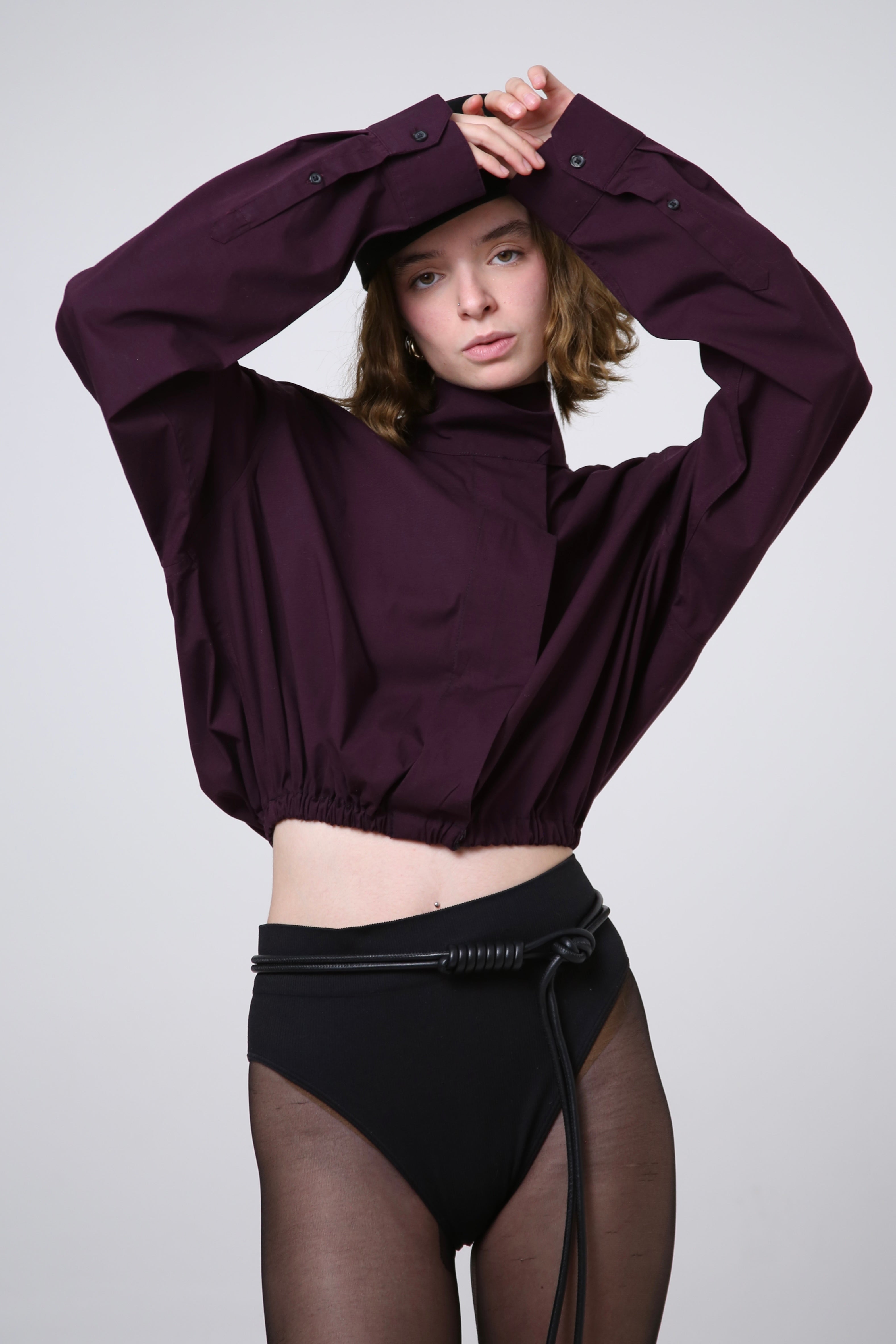 CAMISA NEKKU - TALLA S/M - VINO