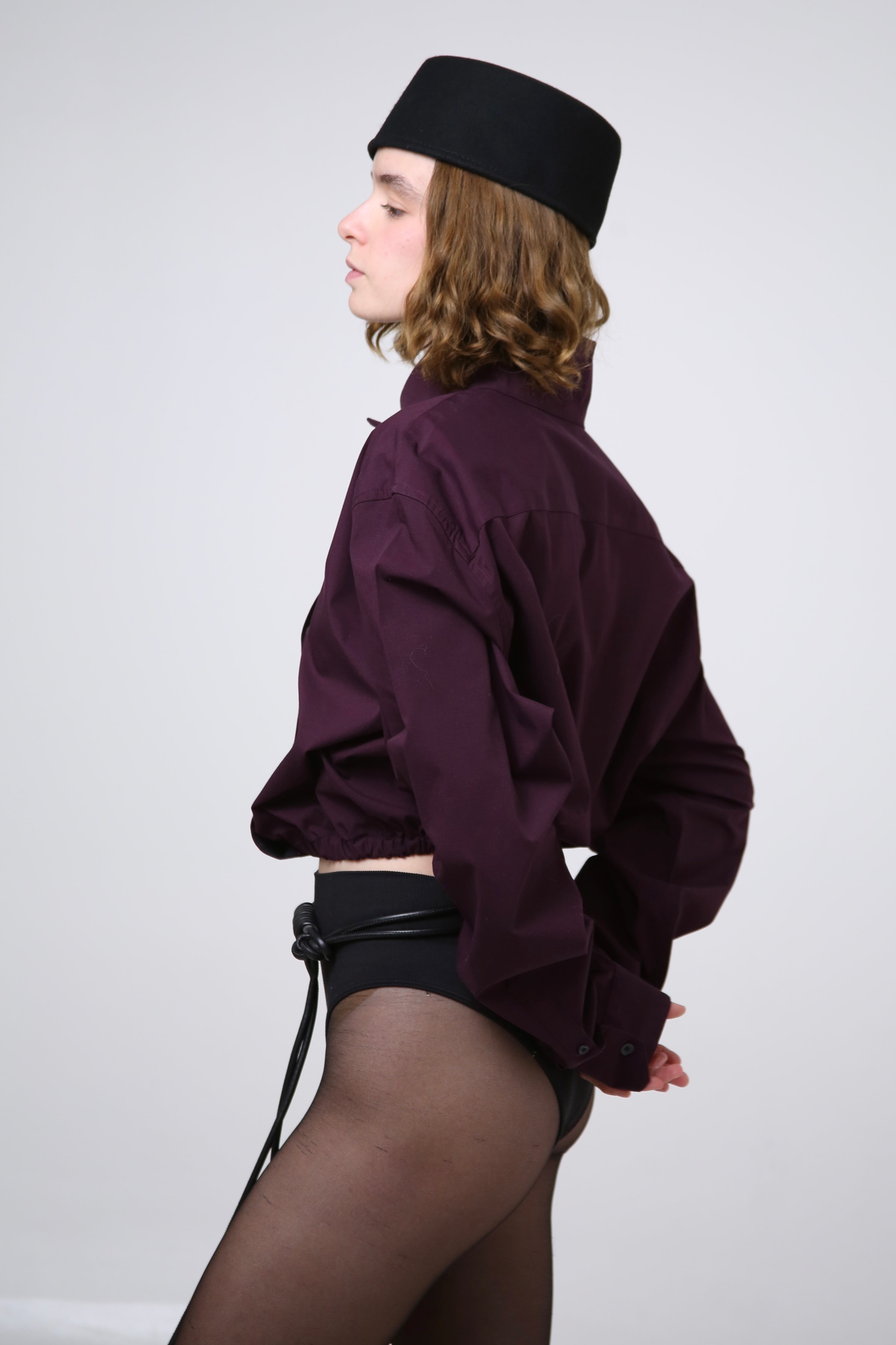 CAMISA NEKKU - TALLA S/M - VINO