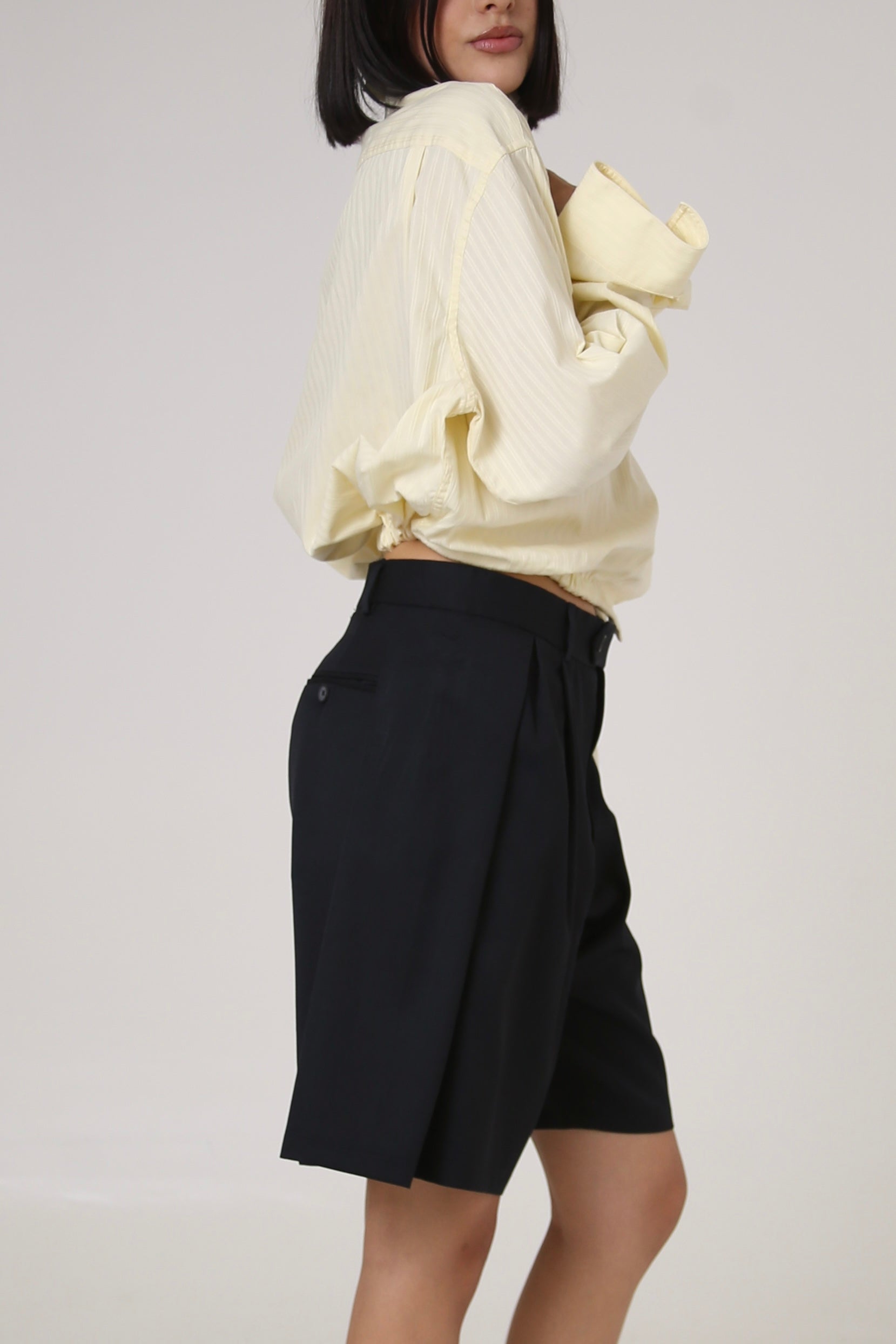 CAMISA NEKKU - TALLA M - AMARILLO TEXTURA RAYAS