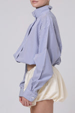 Cargar imagen en el visor de la galería, CAMISA NEKKU - UNITALLA - AZUL RAYAS
