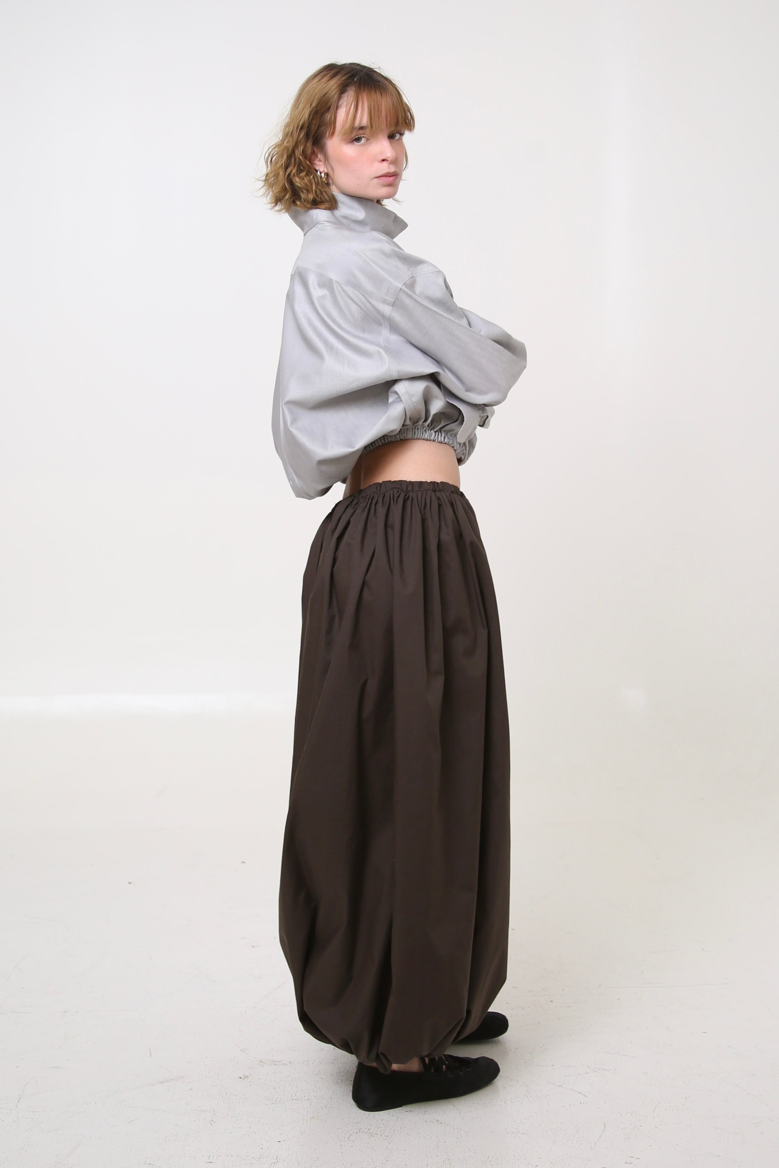 CAMISA NEKKU - TALLA M/L - GRIS TEXTURA RAYAS