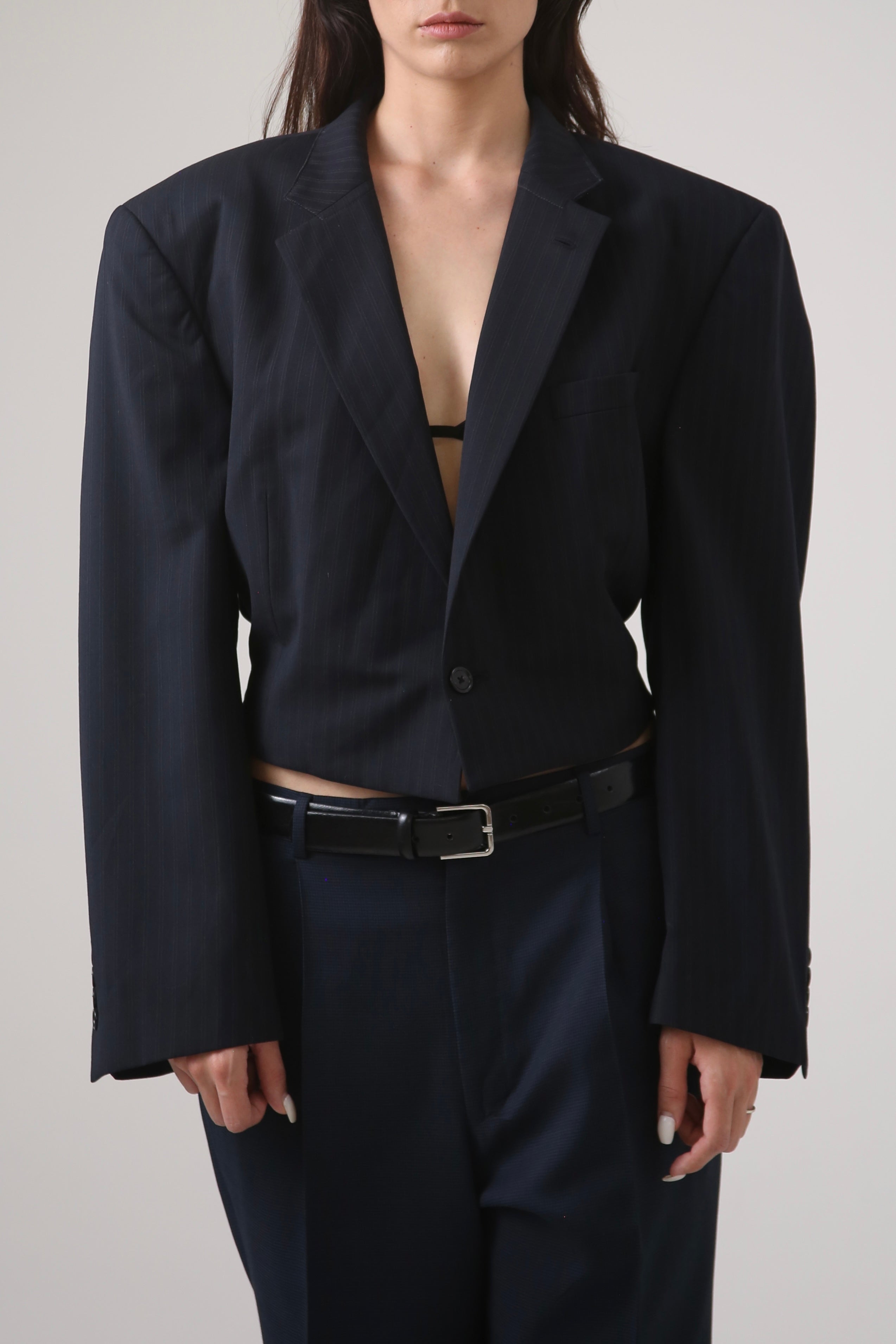 BLAZER - TALLA M - AZUL MARINO RAYA DIPLOMÁTICA