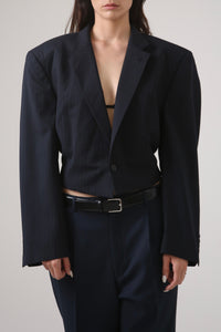 BLAZER - TALLA M - AZUL MARINO RAYA DIPLOMÁTICA