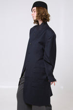 Cargar imagen en el visor de la galería, ABRIGO JIN - TALLA L - AZUL RAYA DIPLOMÁTICA
