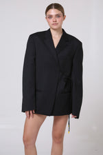 Cargar imagen en el visor de la galería, BLAZER KIMONO - MH X MITSA. - TALLA M - GRIS OXFORD
