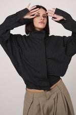 Cargar imagen en el visor de la galería, CAMISA NEKKU - TALLA M - NEGRA RAYAS BLANCAS
