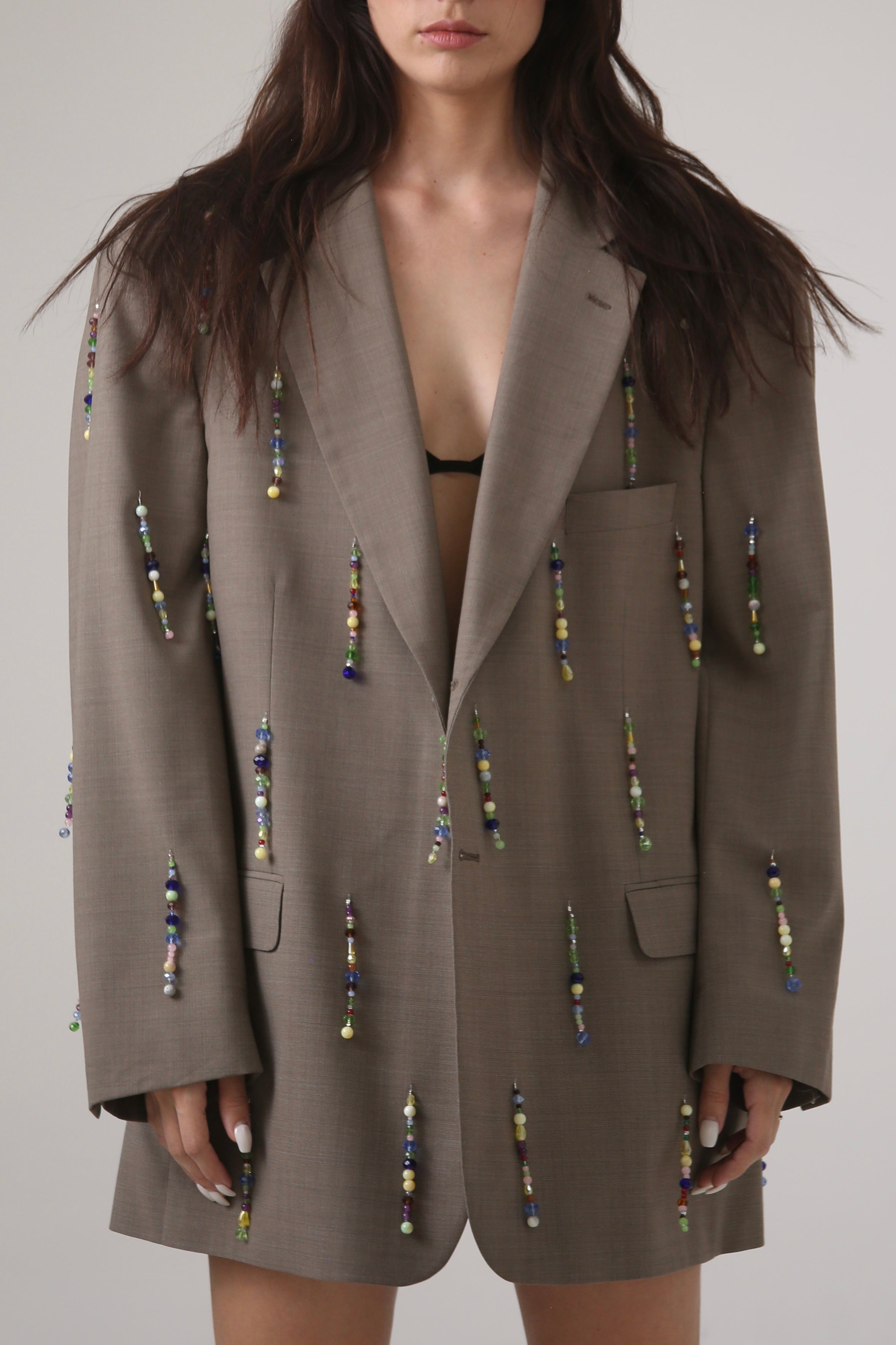 BLAZER MAI - TALLA L - BEIGE