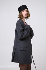 Cargar imagen en el visor de la galería, BLAZER KIMONO - TALLA S/M - GRIS RAYA DIPLOMÁTICA
