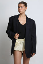 Cargar imagen en el visor de la galería, BLAZER KOTO - TALLA S - AZUL MARINO RAYAS
