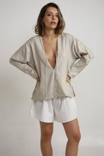 Cargar imagen en el visor de la galería, TOP KEI - TALLA S/M - BEIGE
