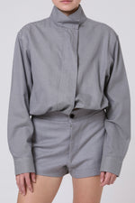 Cargar imagen en el visor de la galería, CAMISA NEKKU - UNITALLA - PATA DE GALLO NEGRO CON BLANCO
