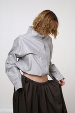 Cargar imagen en el visor de la galería, CAMISA NEKKU - TALLA M/L - GRIS TEXTURA RAYAS
