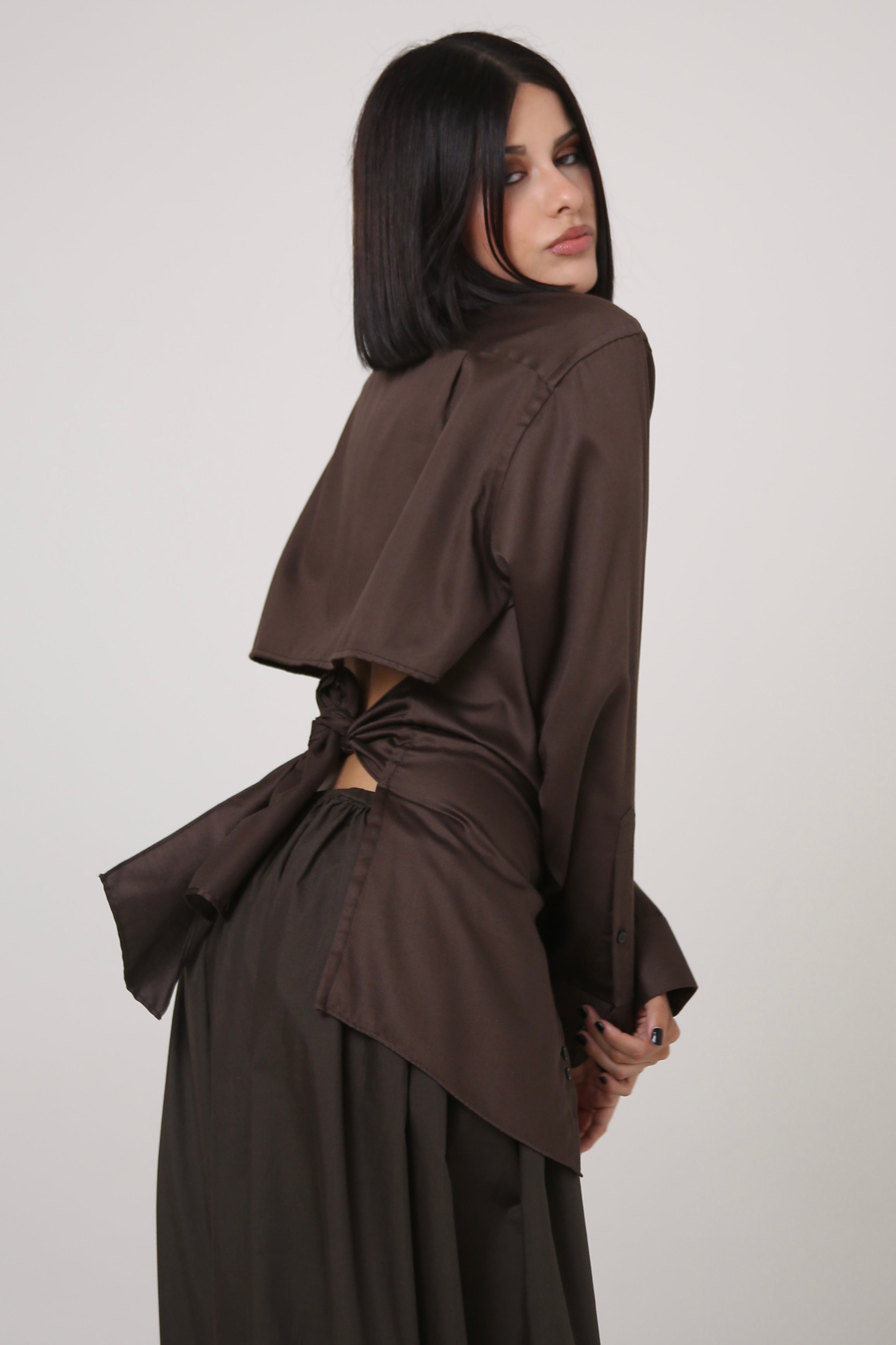 CAMISA YUNA - TALLA M - CAFE