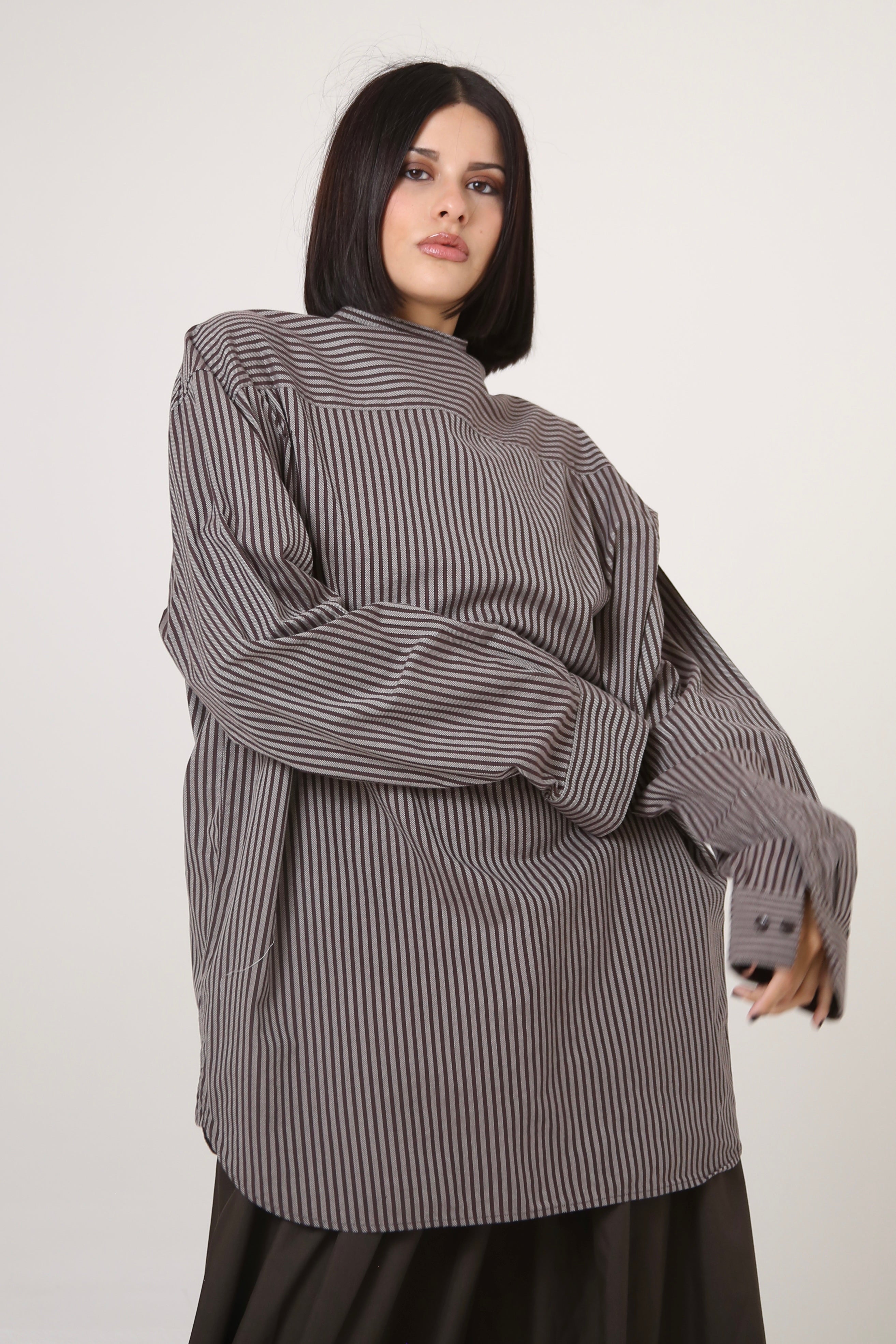 CAMISA ENSO - TALLA M - CAFE RAYAS