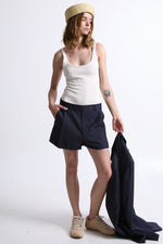 Cargar imagen en el visor de la galería, MINI SHORTS - TALLA M - AZUL RAYAS
