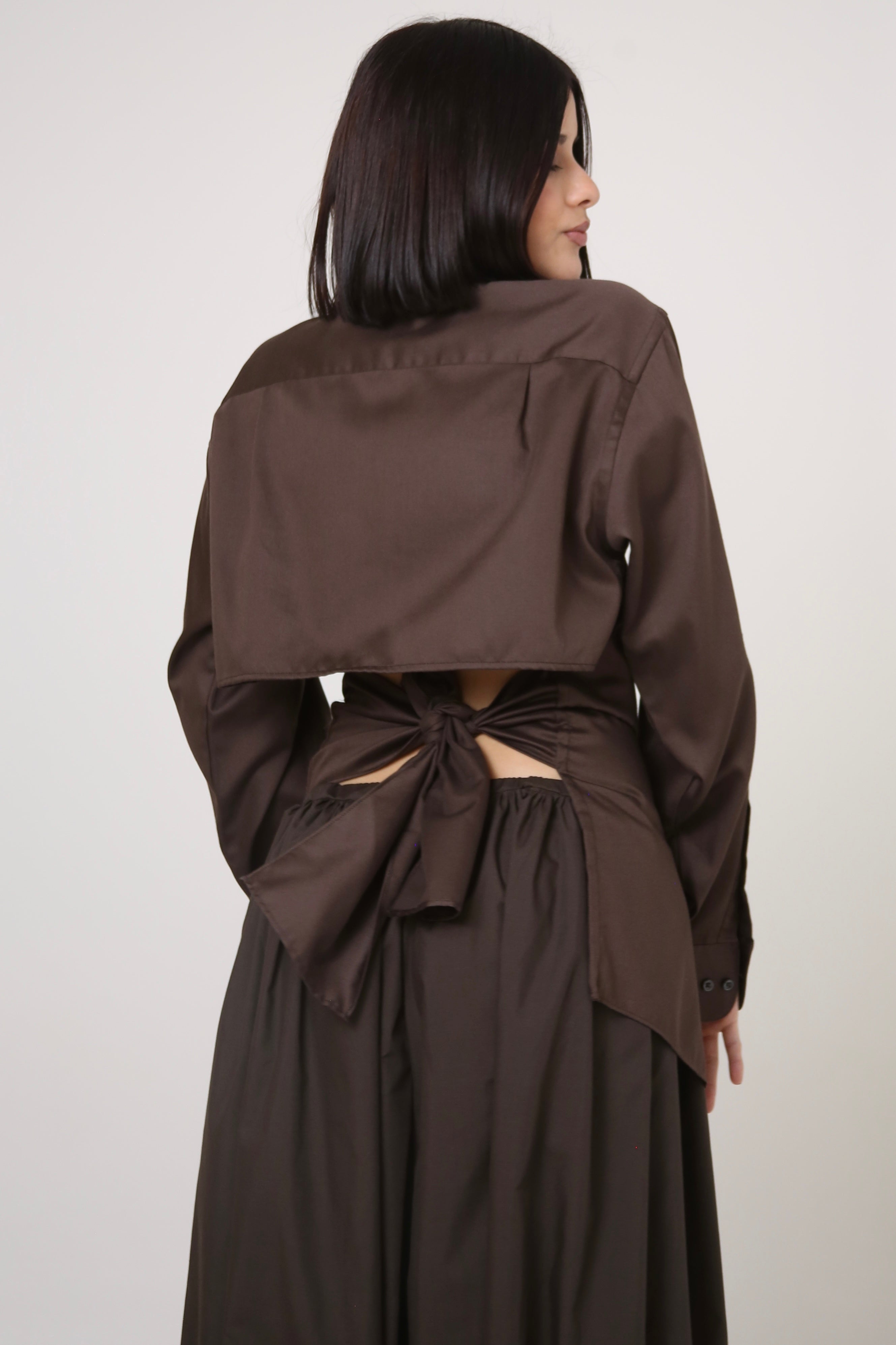 CAMISA YUNA - TALLA M - CAFE