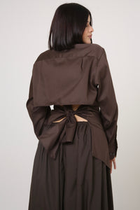 CAMISA YUNA - TALLA M - CAFE