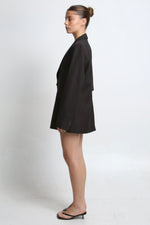 Cargar imagen en el visor de la galería, BLAZER SOMA - TALLA S - CAFE RAYAS
