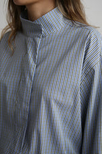 Cargar imagen en el visor de la galería, CAMISA NEKKU - UNITALLA- CUADROS VERDES CON AZUL
