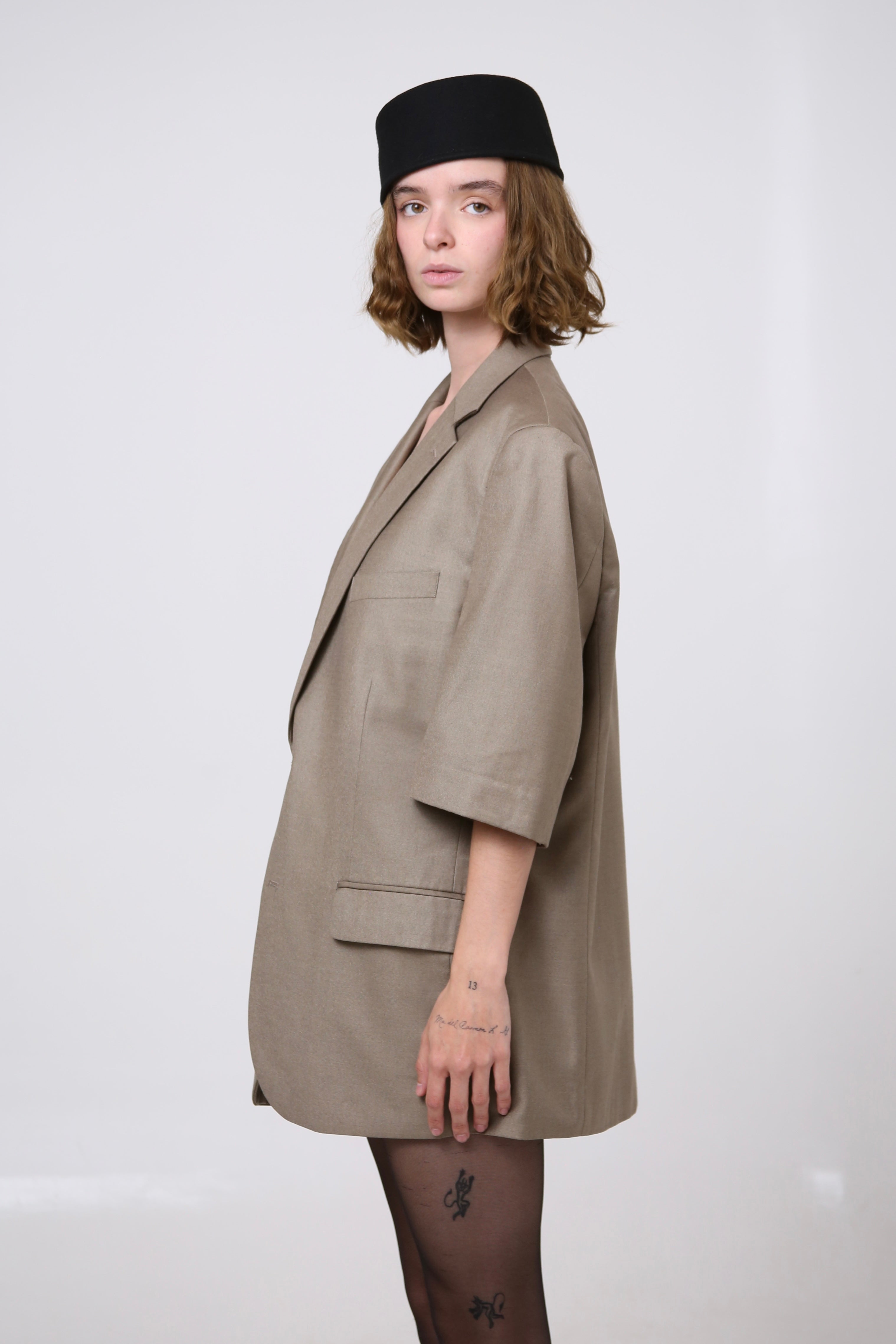 BLAZER HAN - TALLA M - BEIGE