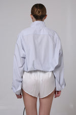 Cargar imagen en el visor de la galería, CAMISA NEKKU - UNITALLA - BLANCA RAYAS AZULES
