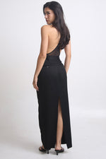 Cargar imagen en el visor de la galería, MAXI FALDA - NEGRA - TALLA XS
