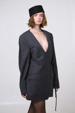 Cargar imagen en el visor de la galería, BLAZER KIMONO - TALLA S/M - GRIS RAYA DIPLOMÁTICA
