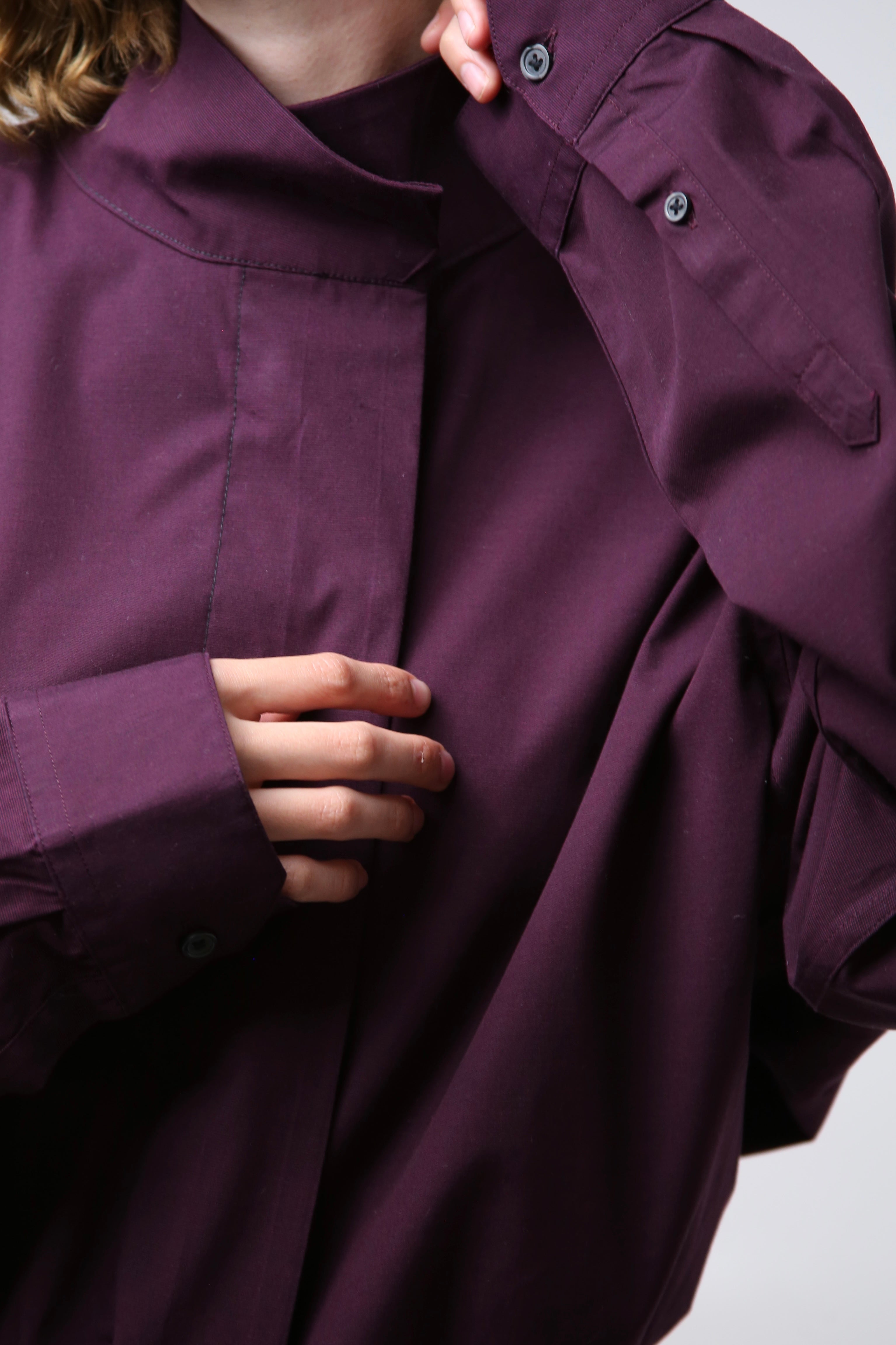 CAMISA NEKKU - TALLA S/M - VINO