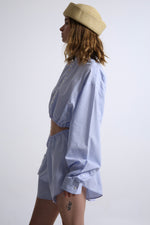 Cargar imagen en el visor de la galería, SET BOTAN - TALLA S/M - AZUL CUADROS BLANCOS
