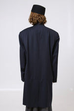 Cargar imagen en el visor de la galería, ABRIGO JIN - TALLA L - AZUL RAYA DIPLOMÁTICA
