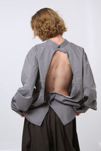 CAMISA ENSO - TALLA M - GRIS RAYAS
