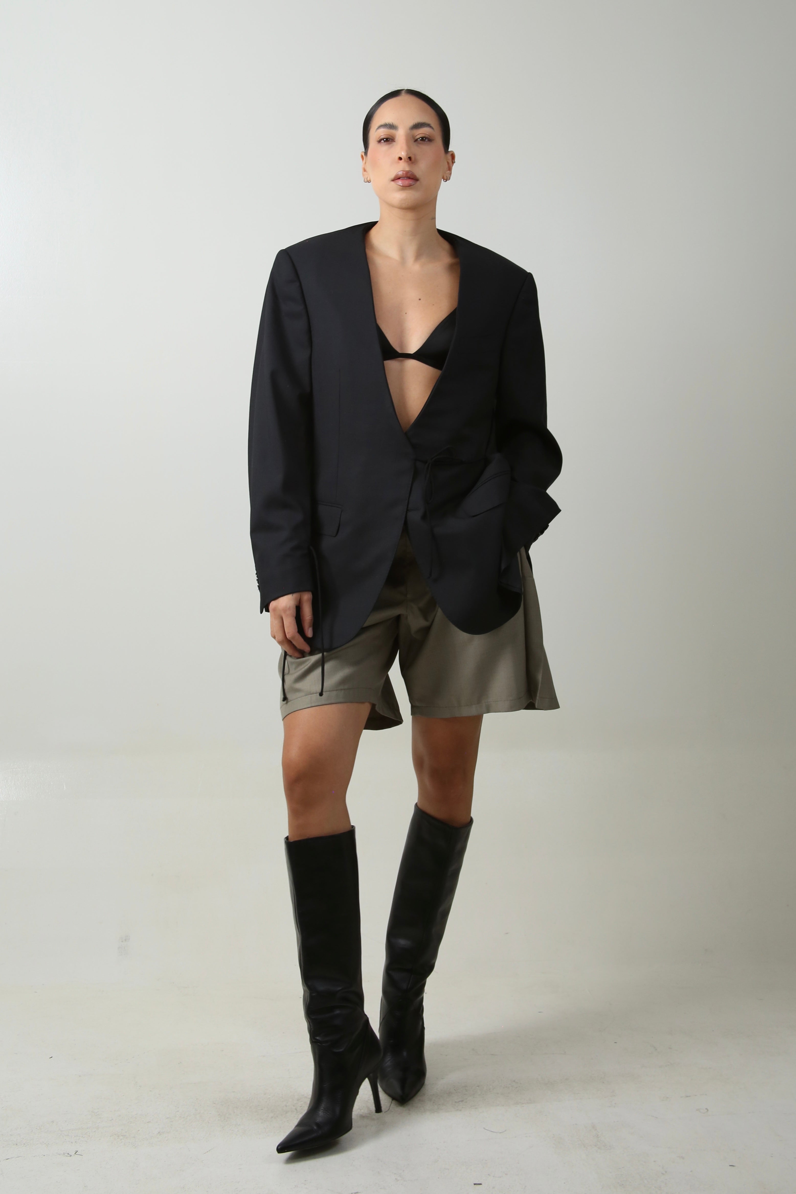 BLAZER KIMONO - TALLA M - NEGRO