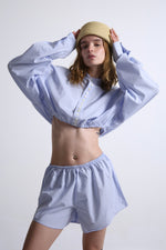 Cargar imagen en el visor de la galería, SET BOTAN - TALLA S/M - AZUL CUADROS BLANCOS
