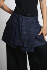 Cargar imagen en el visor de la galería, FALDA SODE - TALLA L - AZUL CUADROS
