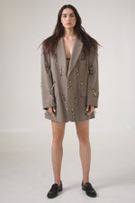 Cargar imagen en el visor de la galería, BLAZER MAI - TALLA L - BEIGE
