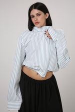 Cargar imagen en el visor de la galería, CAMISA NEKKU - TALLA M - BLANCA RAYS AZULES
