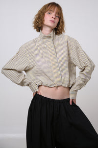 CAMISA NEKKU - TALLA S/M - AMARILLA CUADROS