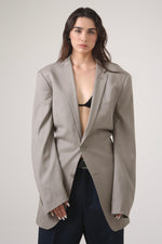 Cargar imagen en el visor de la galería, BLAZER KURO - TALLA L - BEIGE
