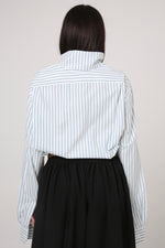 Cargar imagen en el visor de la galería, CAMISA NEKKU - TALLA M - BLANCA RAYS AZULES
