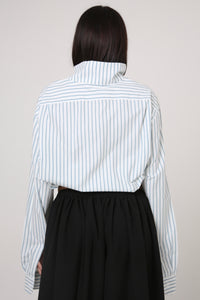 CAMISA NEKKU - TALLA M - BLANCA RAYS AZULES