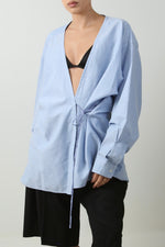 Cargar imagen en el visor de la galería, CAMISA KIMONO - TALLA L - AZUL
