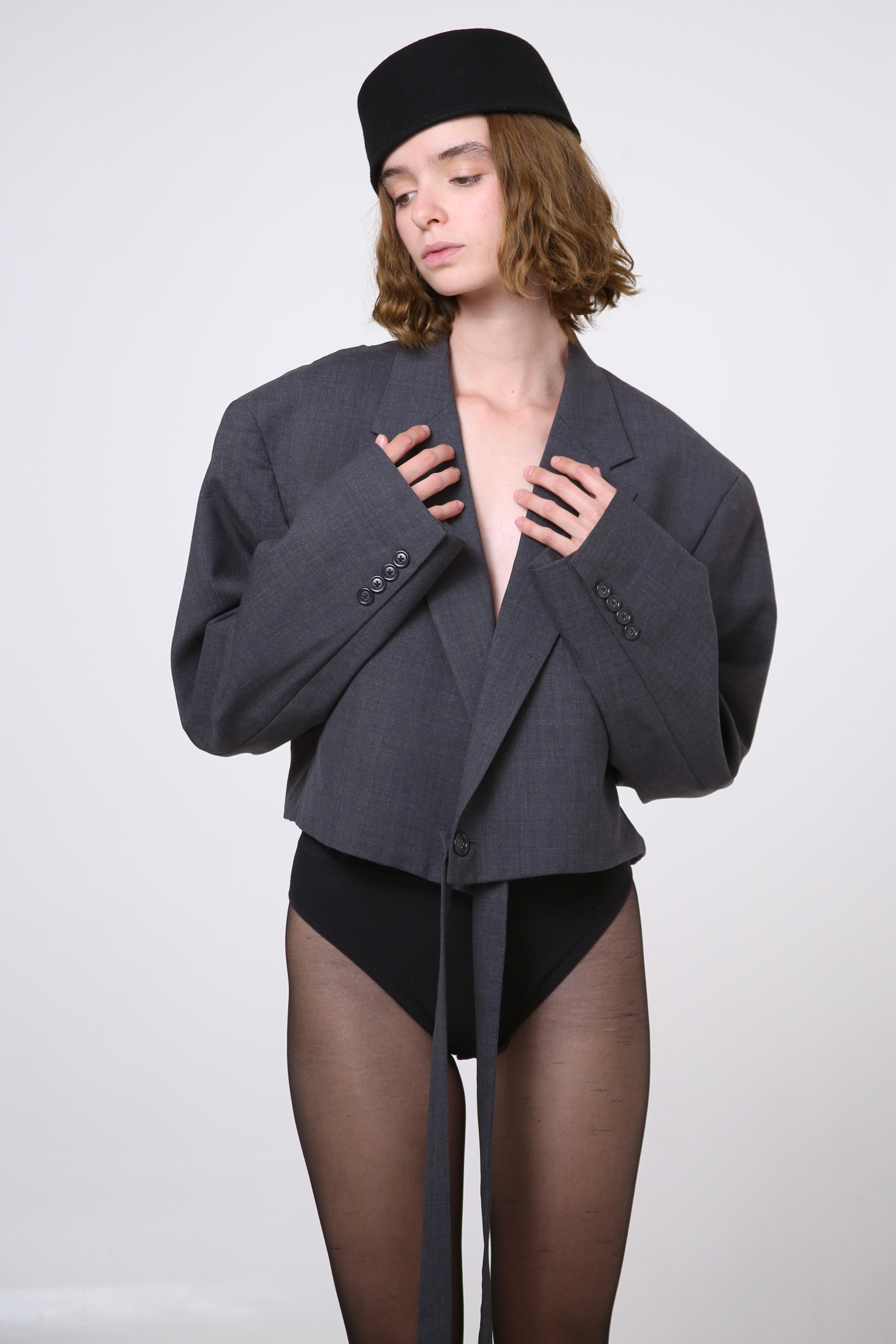 BLAZER SENAKA - TALLA M/L - GRIS OXFORD